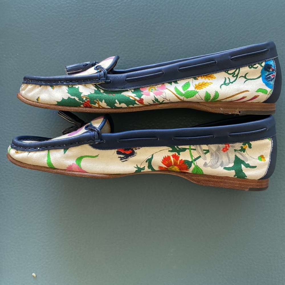 Vintage Gucci Fabric Loafers